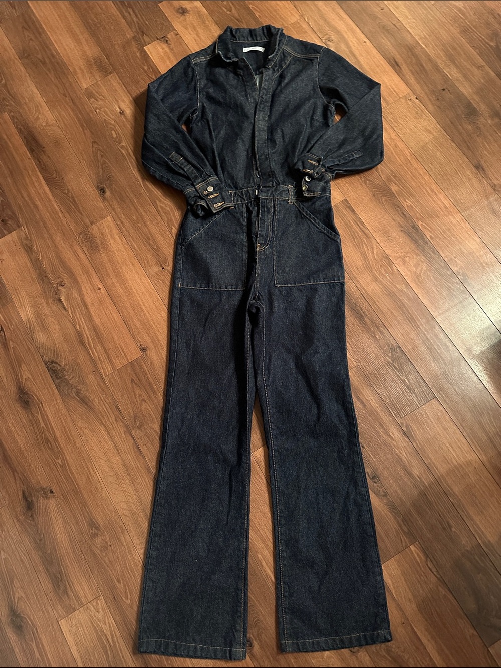 Mango Denim Jumpsuit XS